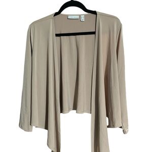 Susan Graver Liquid Knit 3/4-Sleeve Open-Front Shrug